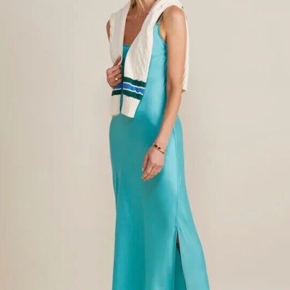 *NWT* Vineyard Vines Satin Midi Slip Dress - Picture 3 of 4